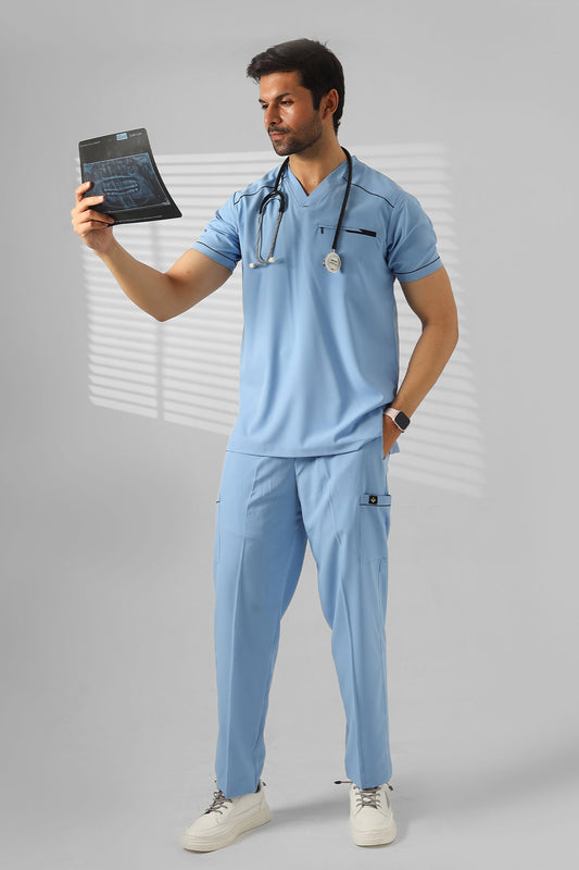 Sprinter Sky blue medical scrubs for men by Enamels