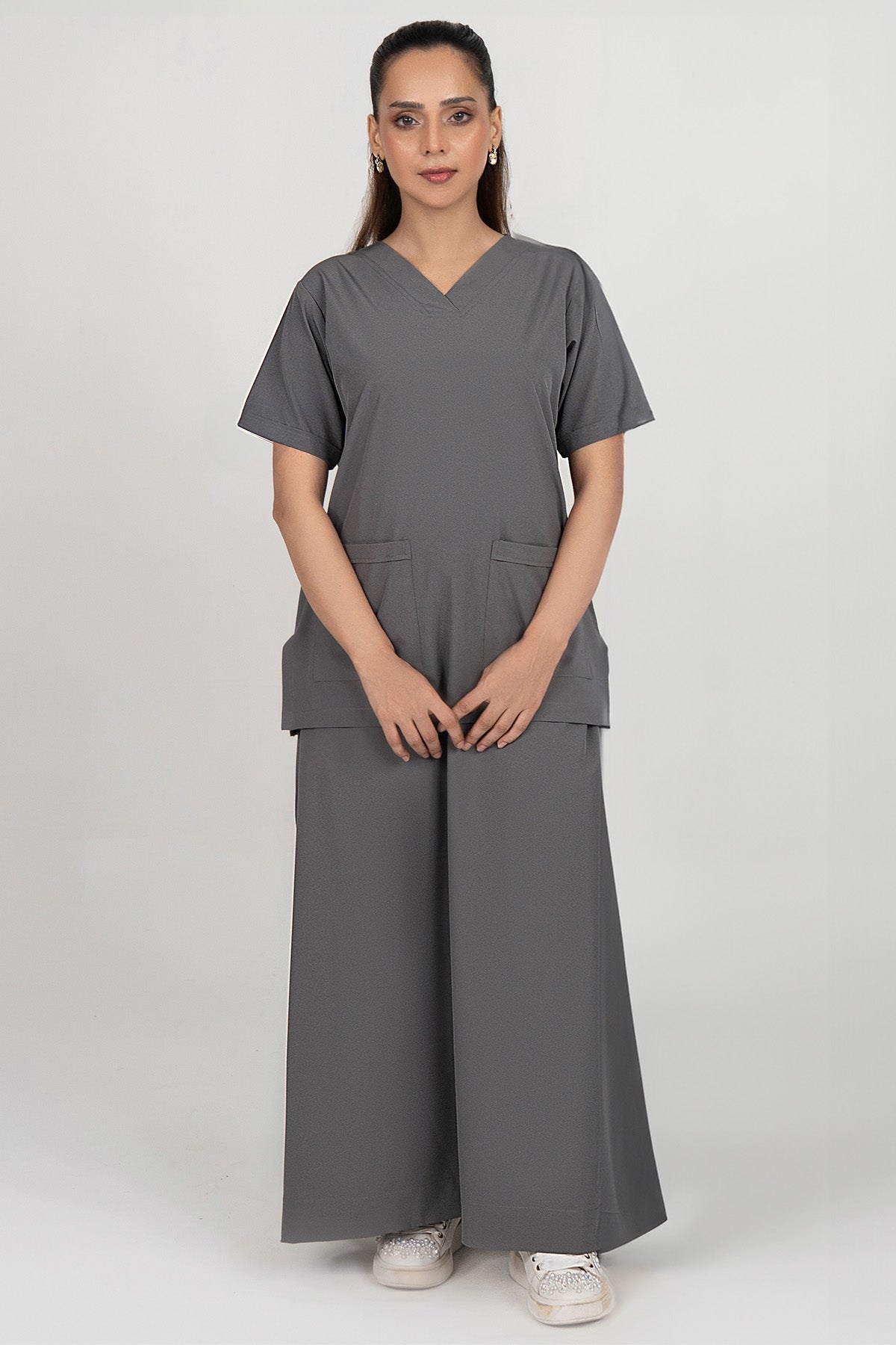 Velora Long Skirt - Grey enamels-online