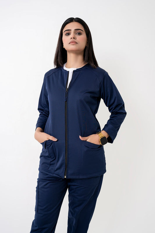 3 Pcs Jackset - white T Shirt included - Navy Women enamels-online