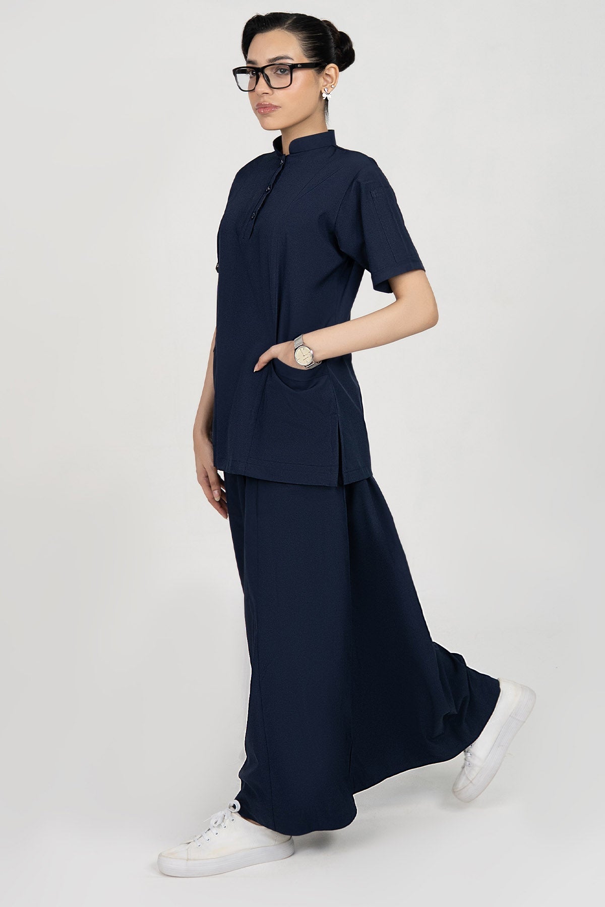 Velora Long Skirt - Navy enamels-online