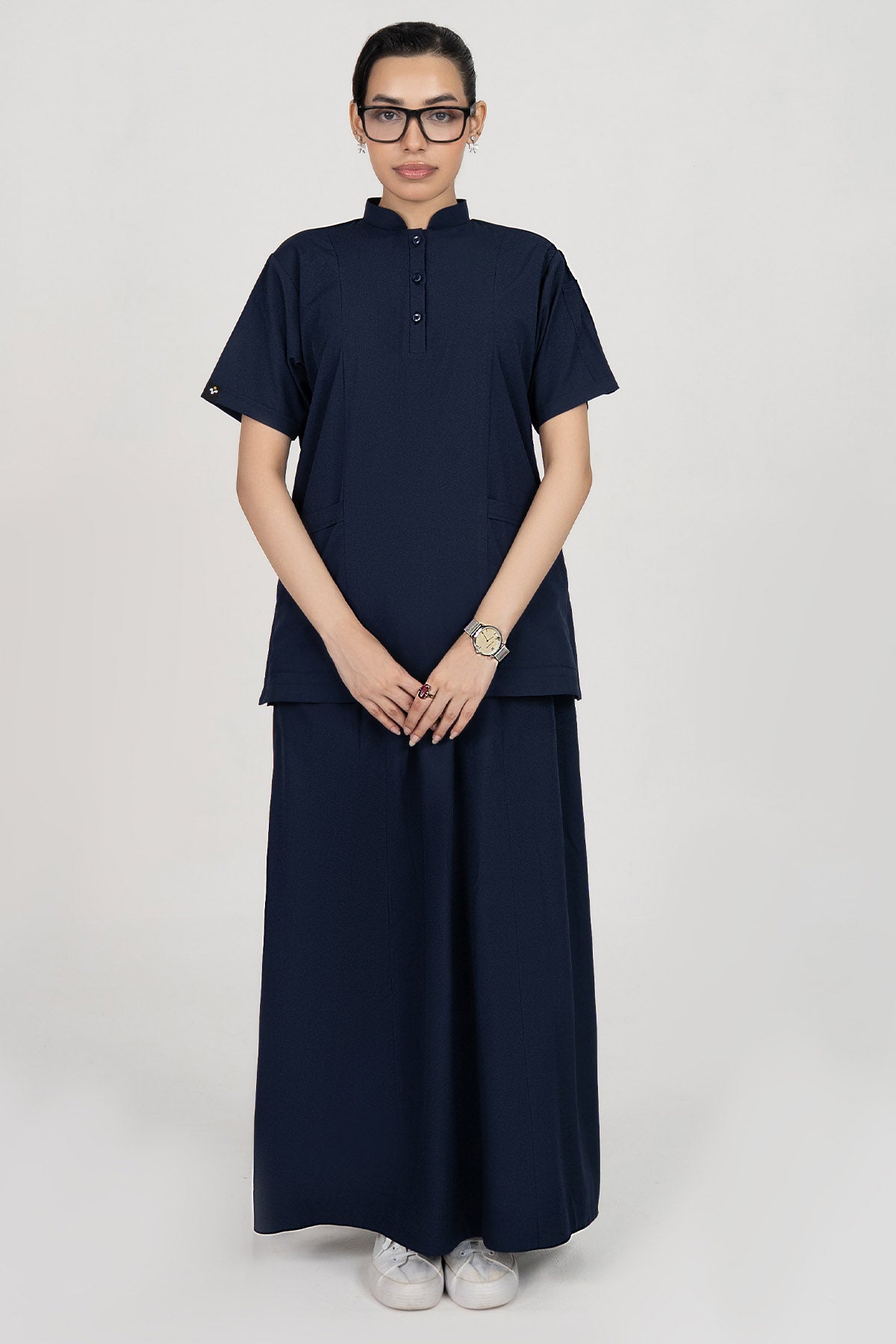 Velora Long Skirt - Navy enamels-online