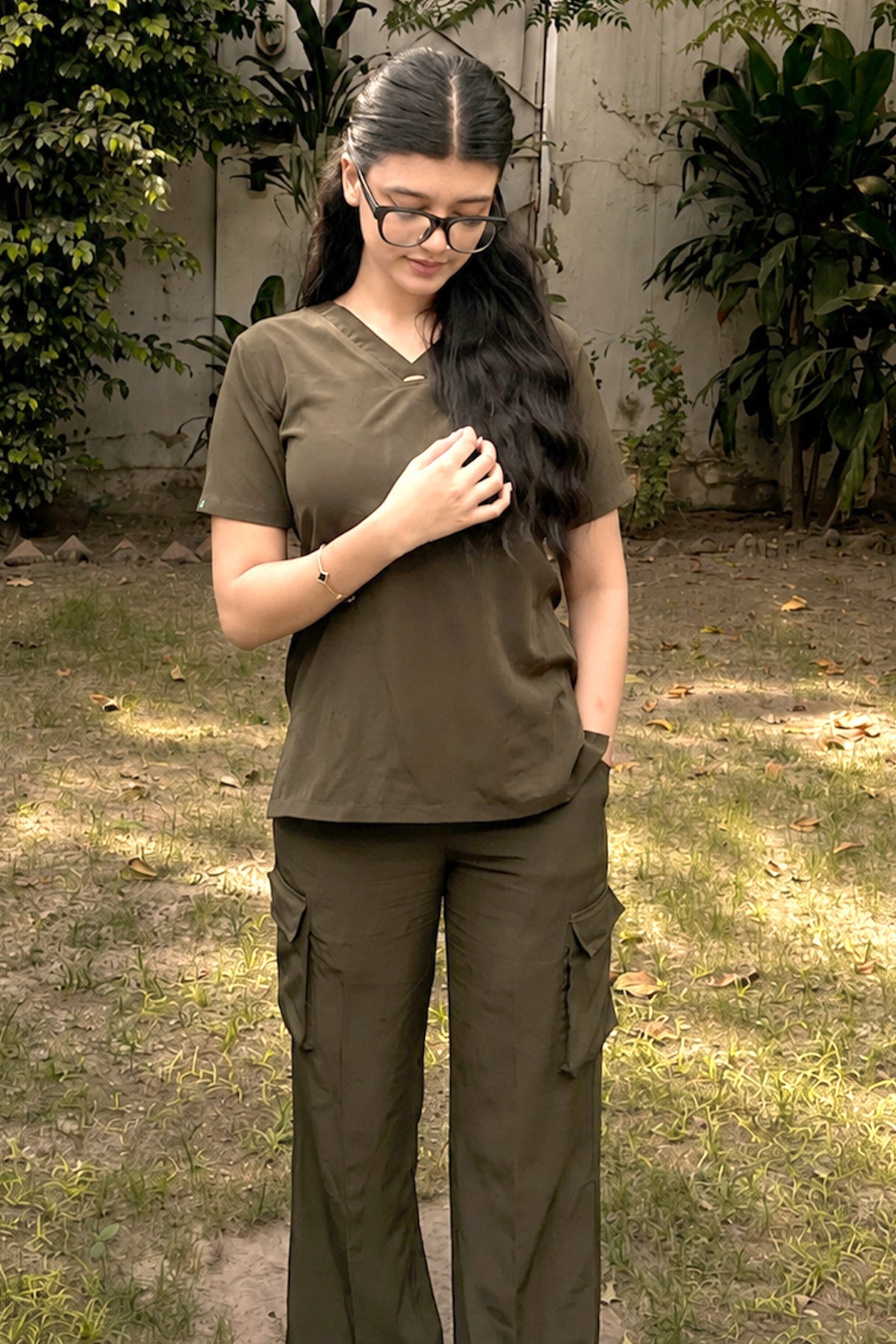 Velora Wide Leg Set - Olive Shine enamels-online