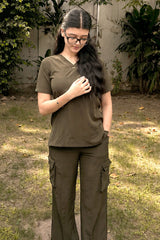 Velora Wide Leg Set - Olive Shine enamels-online
