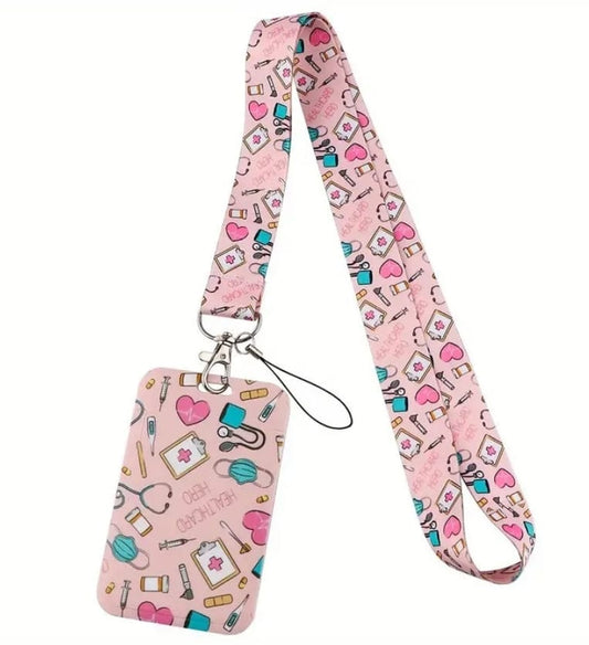 Vertical Card Holder – Hospital Theme Pink for ID Use enamels-online