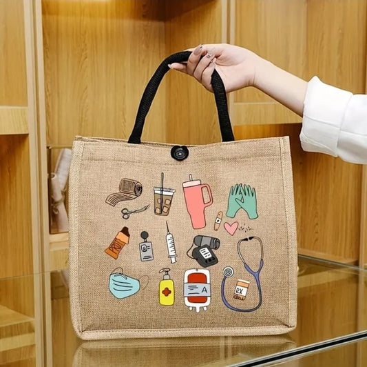 Medical themed tote Bag enamels-online