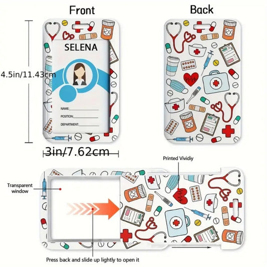 Card holder with acrylic head and cord enamels-online