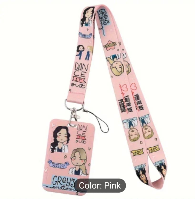Vertical Card Holder – Grey's Anatomy Pink for ID Cards enamels-online
