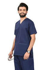 Basic Navy Poly Viscose-Men-Functional Scrubs-1