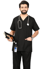 Basic Black- Men PolyViscose-functional scrubs
