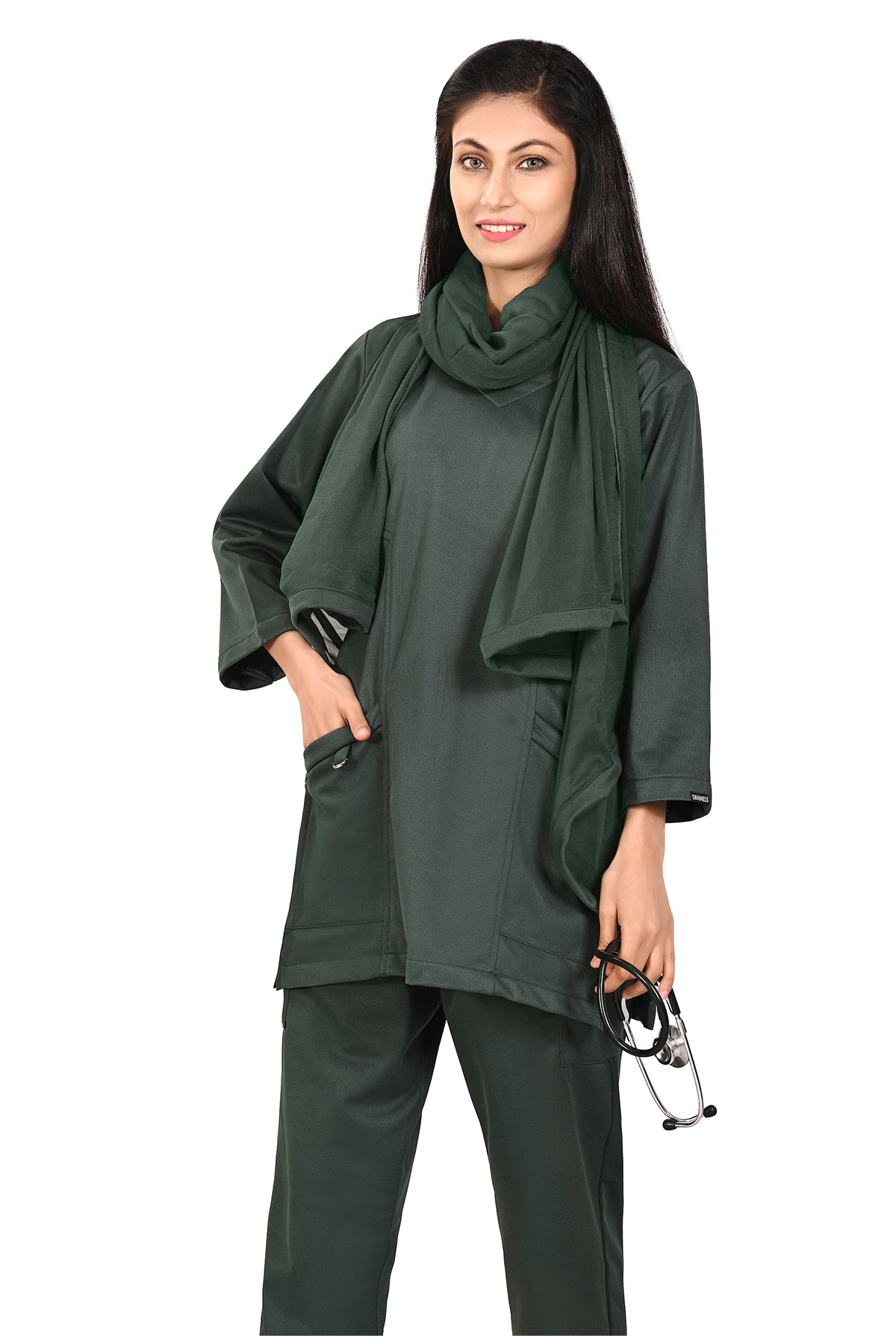 Trender Green-Winter Women's Scrubs-1