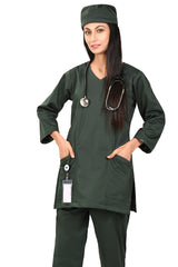 Trender Green-Winter Women's Scrubs-2