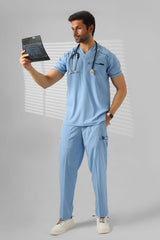 Sprinter Sky blue medical scrubs for men by Enamels