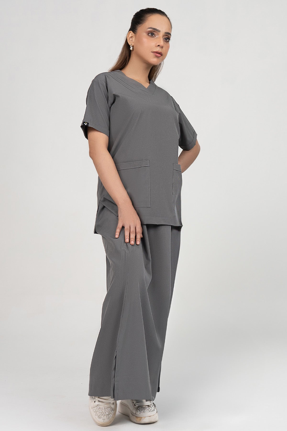 Velora Long Skirt - Grey enamels-online