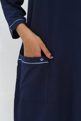 FATIMA LONGLINE NAVY SCRUBS