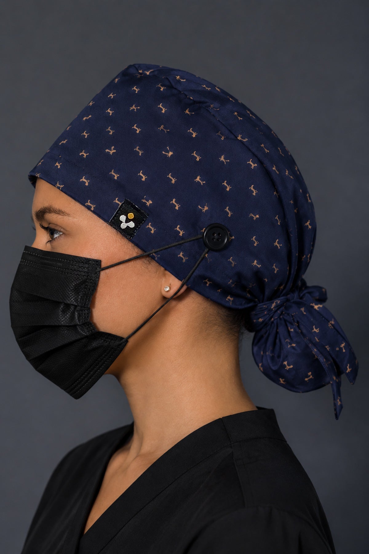 Navy Palm | BunFit™ Surgical Cap enamels-online