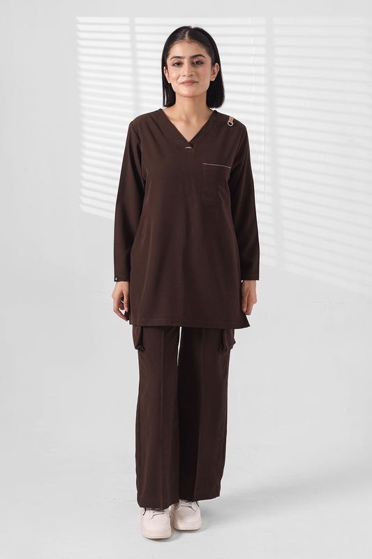 Sprinter Espresso Strike wide-leg women's scrubs by Enamels