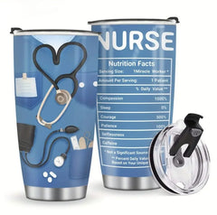 Stainless Steel Nurse Appreciation Tumbler Leak-Proof Travel Coffee Mug with Lid