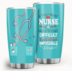 Stainless Steel Nurse Appreciation Tumbler Leak-Proof Travel Coffee Mug with Lid