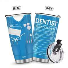 Stainless Steel Dentist Appreciation Tumbler Leak-Proof Travel Coffee Mug with Lid