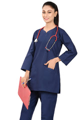 Basic Navy Poly viscose-Women-Functional Scrubs