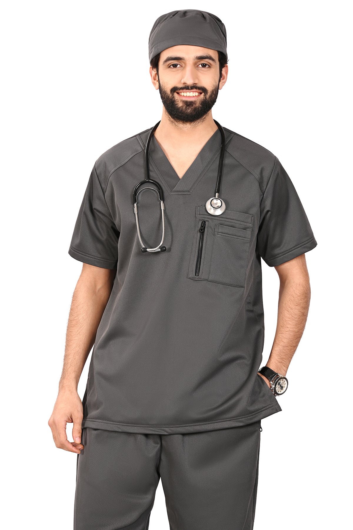 Trender Grey-Winter Men-Designer Men Scrubs