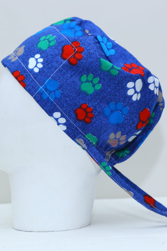 Petal Paws Cap-Scrub Caps for Women